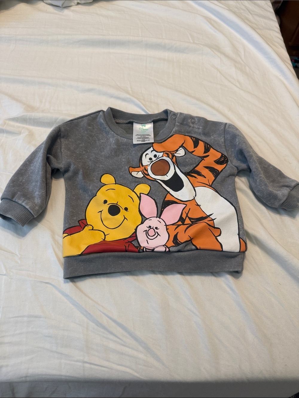 Disney Gray Sweatshirt with Winnie the Pooh, Tigger & Piglet Graphic